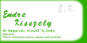 endre kisszely business card